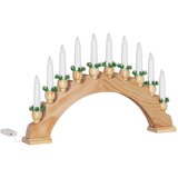 vidaXL Božični svečnik s 10 LED svečami Rjava 47 x 5 x 29 cm | Shoptok.si