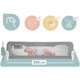 Nukido sigurnosna ograda za krevet, vrata, brava, 200 cm, siva | shoptok.hr