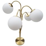 Mauro Ferretti Bela/v zlati barvi namizna svetilka s steklenim senčilom (višina 74 cm) Glamy – | Shoptok.si