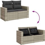 vidaXL 7-dijelni set vrtnih sofa svjetlosivi od poliratana | shoptok.hr