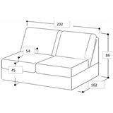 Scandic Bež sklopiva/s prostorom za odlaganje sofa 202 cm Dora – | shoptok.hr