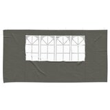  Zid šatora za zabavu 2 pcs 400 x 195 cm Antracit PE i čelik | shoptok.hr