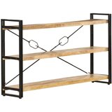  Knjižna omara 3-nadstropna 140x30x80 cm trden mangov les Cene
