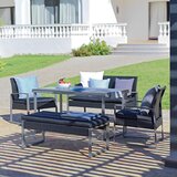 Modern Living lounge garnitura elena, črna, siva, 5-Delni set | Shoptok.si