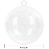  Set Božićnih Ukrasnih Kuglica 100 pcs *Transparent*an Ø 8 cm | shoptok.hr