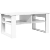  Stolić za kavu s pohranom Bijelo 96 x 54 x 44 cm Konstruirano drvo | shoptok.hr