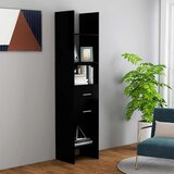 Ormarić za knjige crni 40 x 35 x 180 cm od konstruiranog drva | shoptok.hr