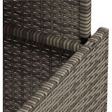  Vrtni stol sivi 100x55x73 cm od poliratana i bagremovog drva | shoptok.hr