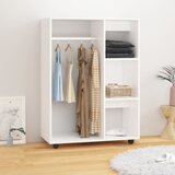 vidaXL Garderobna omara bela 80x40x110 cm iverna plošča Cene
