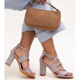 D/CEO Black sandals on a block heel Millo | Shoptok.si