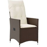 vidaXL vrtna bistro garnitura 11-delna z blazinami rjav poli ratan, (21274620) | Shoptok.si