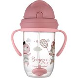 Canpol Bonjour Paris Cup skodelica s slamico Pink 270 ml Cene