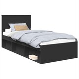 Krevetna konstrukcija Crna 75 x 190 cm Konstruirano drvo | shoptok.hr