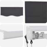 vidaXL Samodejna retraktibilna tenda Antracit 450x300 cm | Shoptok.si