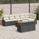  Sjedeća garnitura za vrt 9 kom. Crna i Krema poliratan 288,5 x 123,5 x 69 cm | shoptok.hr