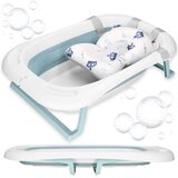  Sklopiva kada s jastukom bijelo-plava | shoptok.hr