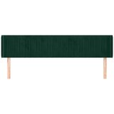  Uzglavlje s ušima tamnozeleno 163x16x78/88 cm baršunasto | shoptok.hr