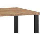 Hom`in mladinska pisalna miza kovina, leseni material barve hrasta | Shoptok.si
