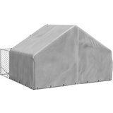 vidaXL Zunanji pasji boks z izpustom 3x3x1,9 m pocinkano jeklo | Shoptok.si