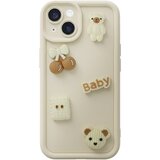 AVIZAR Ovitak za iPhone 14 s 3D motivi medvedka, Bež, (5000274534) | Shoptok.si