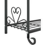 vidaXL Stojalo za rože črno 56x30x96 cm jeklo | Shoptok.si