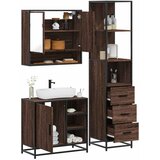 vidaXL 3-dijelni set kupaonskog namještaja boja smeđeg hrasta drveni | shoptok.hr