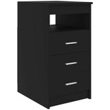 vidaXL Ladičar crni 40 x 50 x 76 cm od konstruiranog drva | shoptok.hr