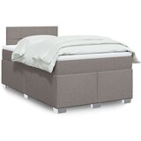 vidaXL Box spring postelja z vzmetnico taupe 120x190 cm blago | Shoptok.si