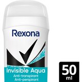 Rexona Invisible Aqua trdi antiperspirant proti belim madežem 50 ml | Shoptok.si
