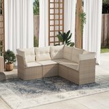  5-dijelni vrtni set sofa s jastucima bež od poliratana | shoptok.hr