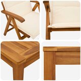  7-dijelni vrtni blagovaonski set 7 kom. Prirodna | shoptok.hr