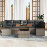  Sjedeća garnitura za vrt 8 kom. Siva Poli ratan 100 x 55 x 73 cm | shoptok.hr