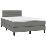  box spring s madracem LED tamnosivi 120 x 190 cm tkanina | shoptok.hr
