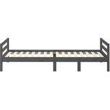  Okvir za krevet sivi 90 x 200 cm od masivne borovine | shoptok.hr