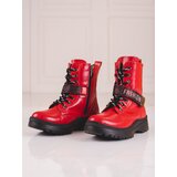 W. POTOCKI Potocki girls' ankle boots with red crystals | Shoptok.si