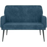  Klupa plava 108 x 79 x 79 cm baršunasta | Eponuda.com