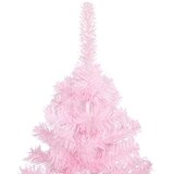  Umjetno osvijetljeno božićno drvce s kuglicama rozo 120 cm PVC | shoptok.hr