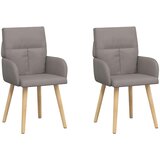 vidaXL Jedilni stoli 2 pcs Blago Taupe 60 x 56 x 96 cm, (5000296711) | Shoptok.si