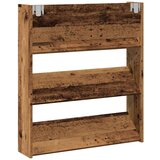 vidaXL Stenska omara za čevlje starinski les 80x18x90 cm inž. les | Shoptok.si
