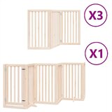 vidaXL Vrata za pse s vratašcima 15 panela sklopiva 750 cm drvo topole | shoptok.hr