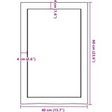  Zidna polica svjetlosmeđa 40x60x(2-6) cm obrađena hrastovina | shoptok.hr