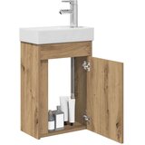  Kupaonski Lavabo - Umivaonik s umivaonikom s pohranom Zanatski hrast | shoptok.hr