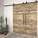 vidaXL Pribori za klizna vrata 2 kom 200 cm čelični crni | shoptok.hr