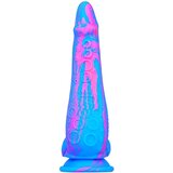 F*ck My Colors Inkipus - Silikonski dildo za testis - 18 cm (modro-rožnat) | Shoptok.si