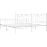  Metalni okvir kreveta uzglavlje i podnožje bijeli 180x200 cm | Eponuda.com