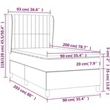  Krevet s oprugama i madracem tamnosivi 90x200 cm od tkanine | shoptok.hr