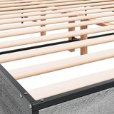  Okvir kreveta boja hrasta 135x190cm konstruirano drvo i metal | shoptok.hr
