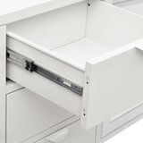 vidaXL komoda bijela 105 x 35 x 70 cm od čelika i kaljenog stakla | shoptok.hr