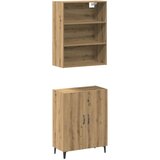 Maison Chic Komoda - Predalnik s stensko omaro artisan hrast 60x31x60 cm inženirski les, (21720310) | Shoptok.si