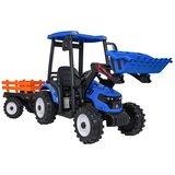  Dječji traktor na akumulator MEGA D68 s prikolicom, plavi Slike